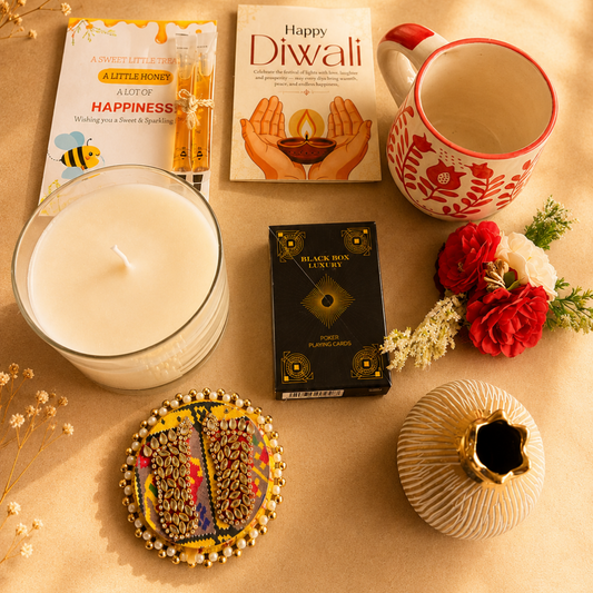Royal Shagun White & Gold Diwali Gift Hamper