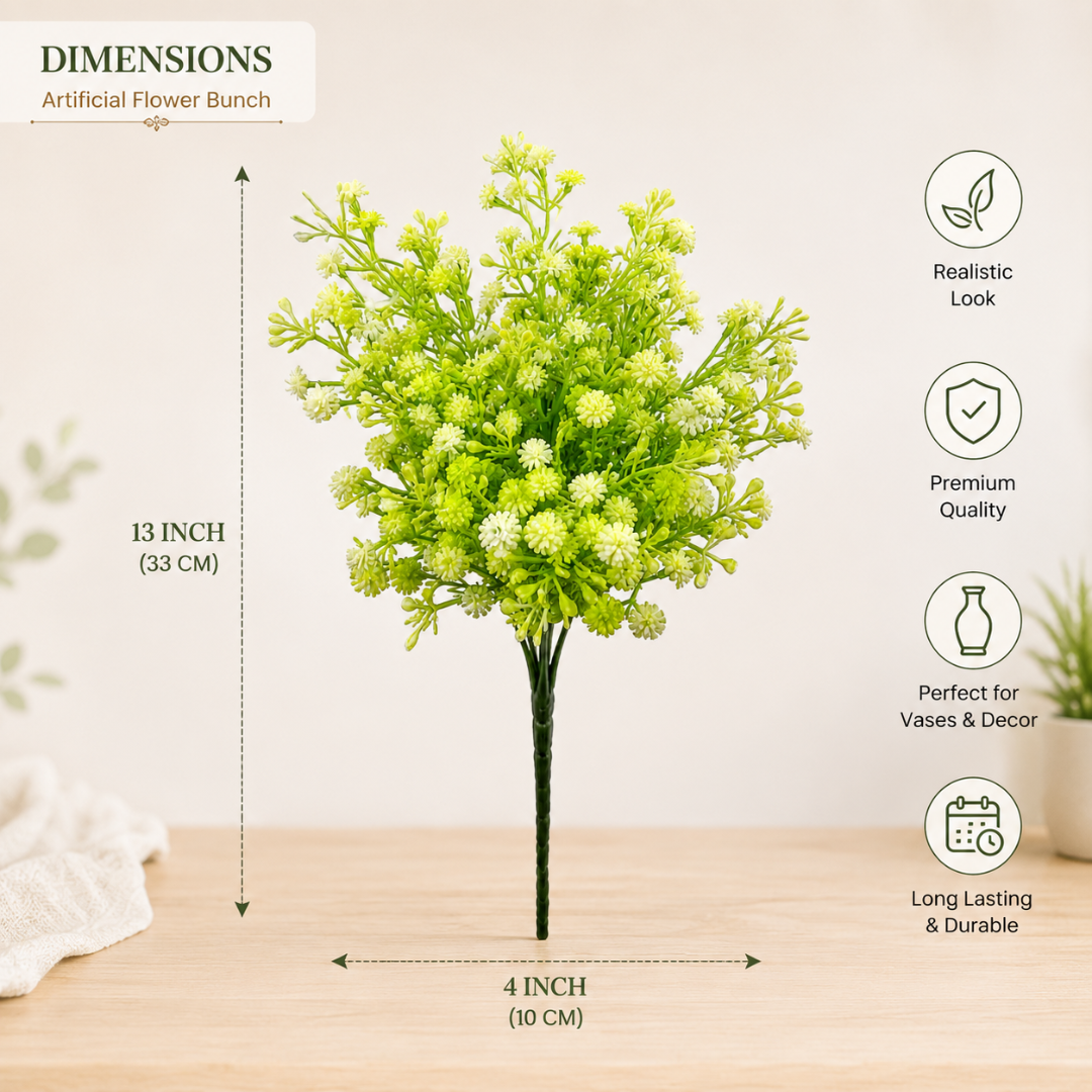 Garden Mist Green Gypsophila Artificial Flower | Diwali Decor
