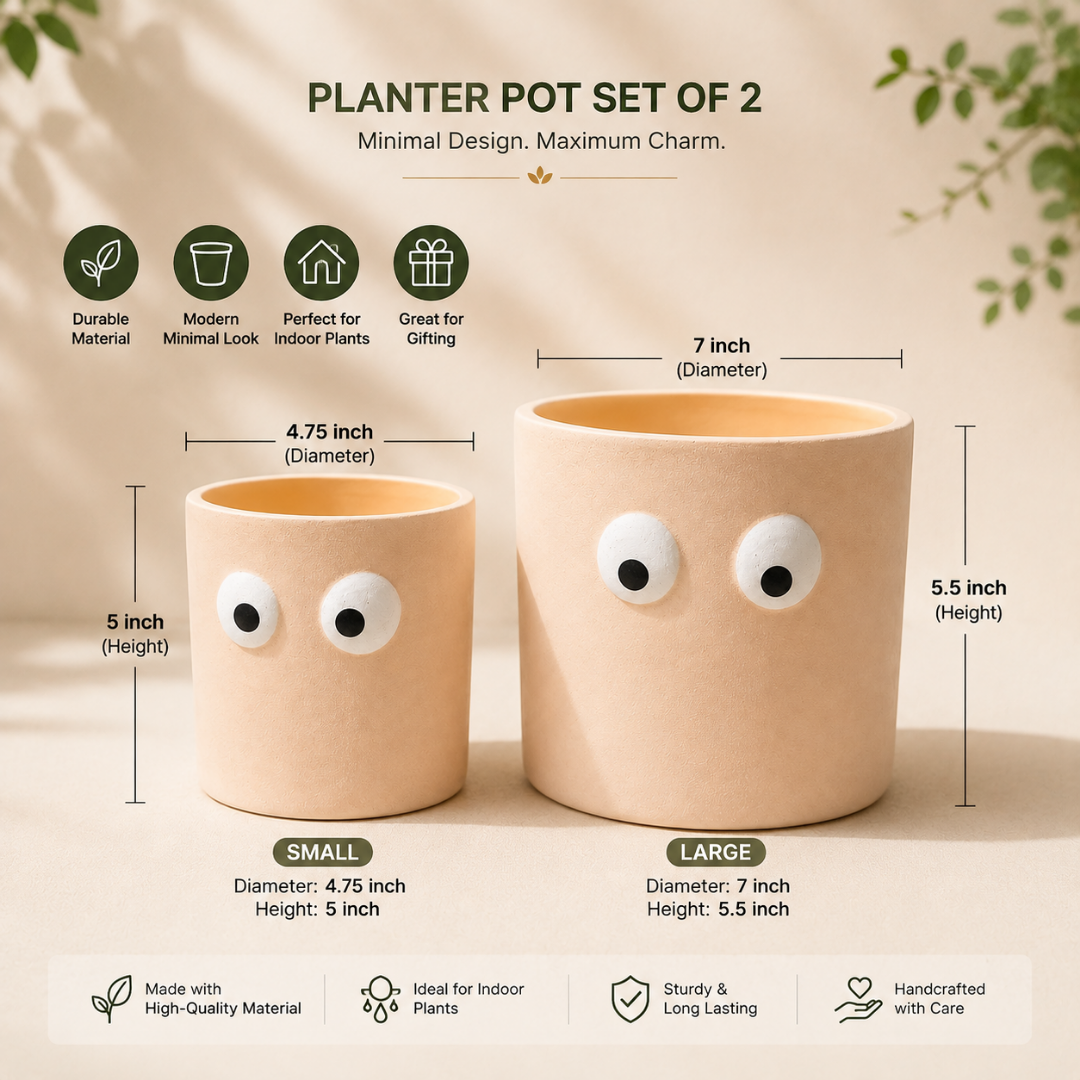 Peach Muse Face Planter Set of 2