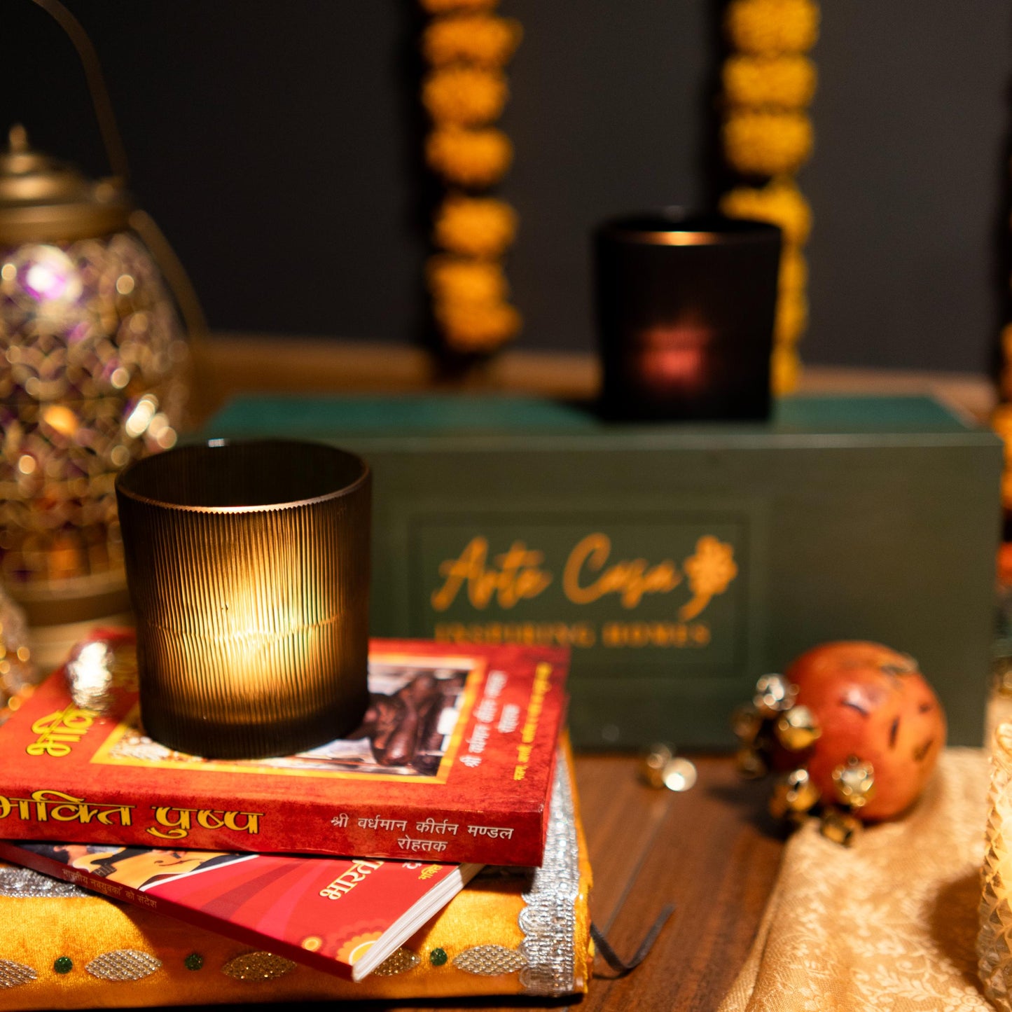 Ribbed radiance votives gift box