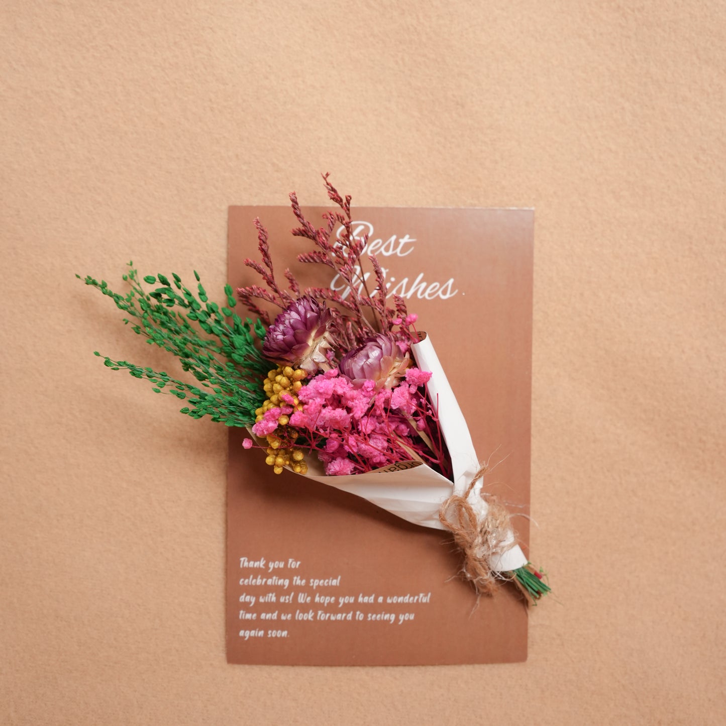 Everlasting Flowers Greeting Card Set of 5 | Dried Flower Greeting Cards - https://artecasa.in/