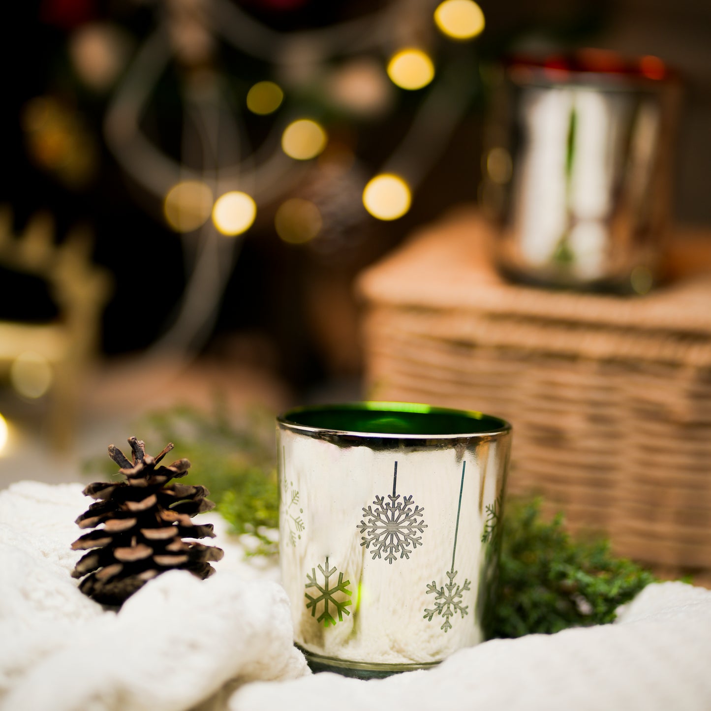 Snowflake Embossed Votive