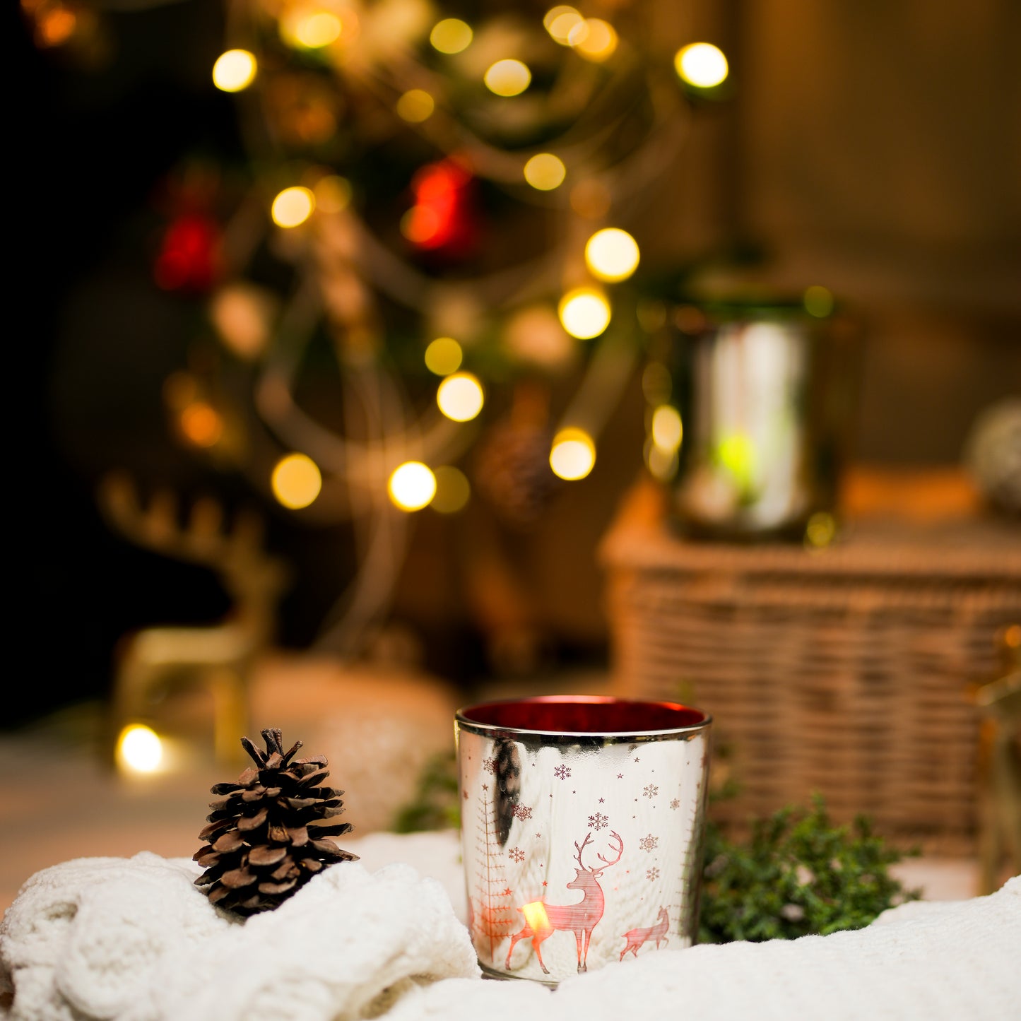 Snowflake Embossed Votive