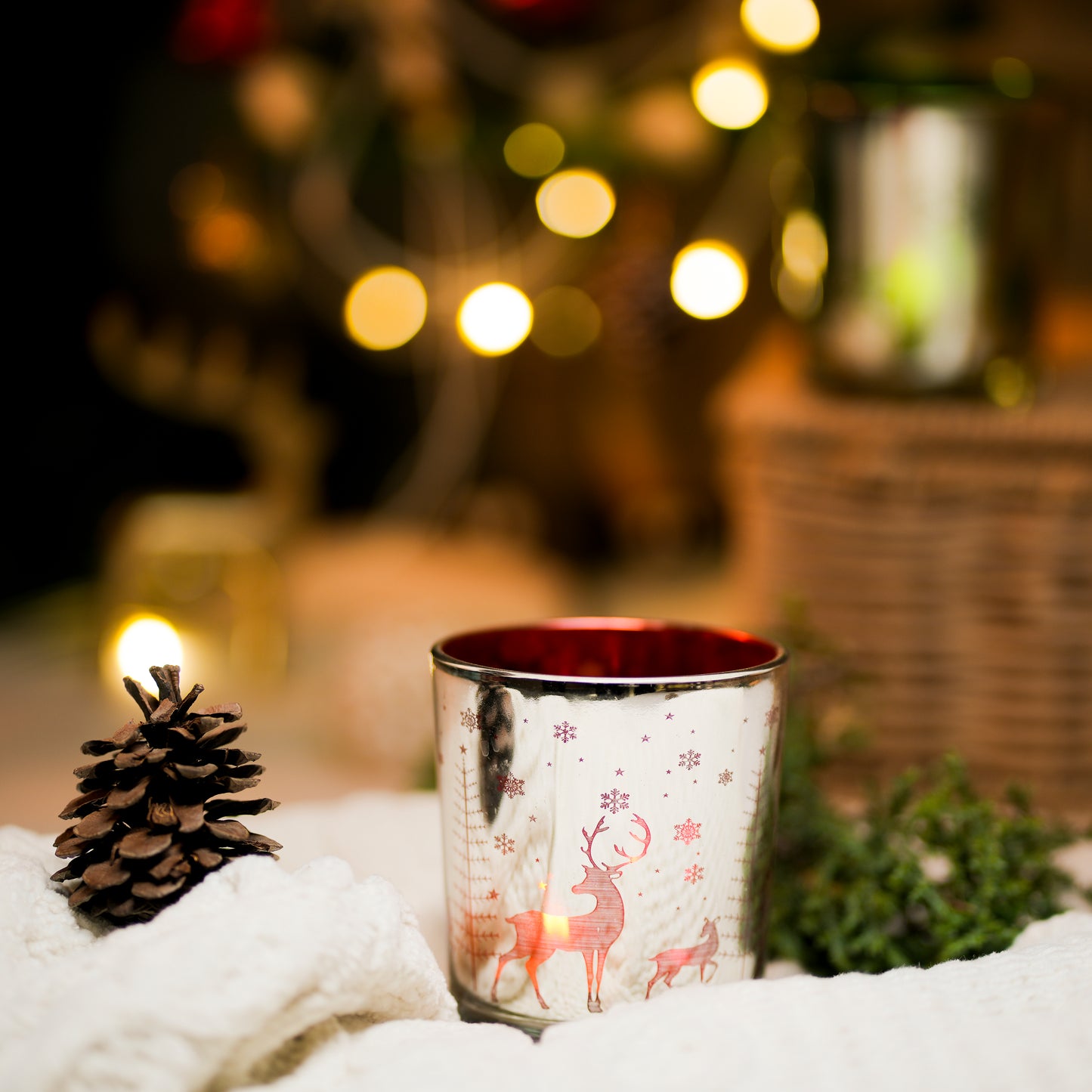 Snowflake Embossed Votive