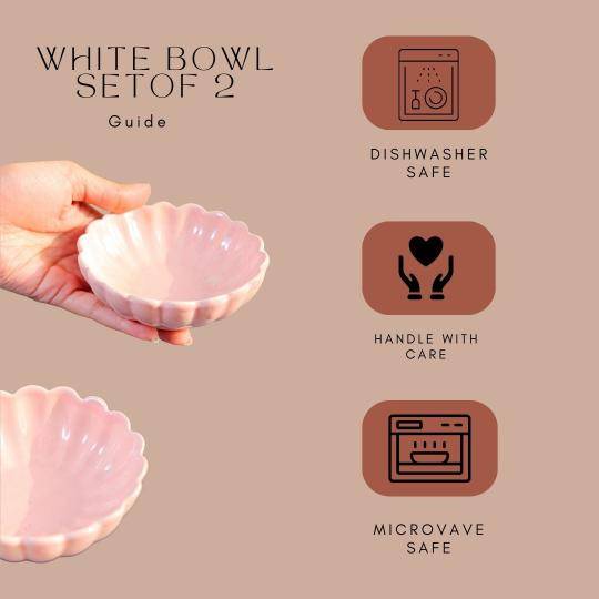 Dessert Bowl set of 2 -Pink - https://artecasa.in/