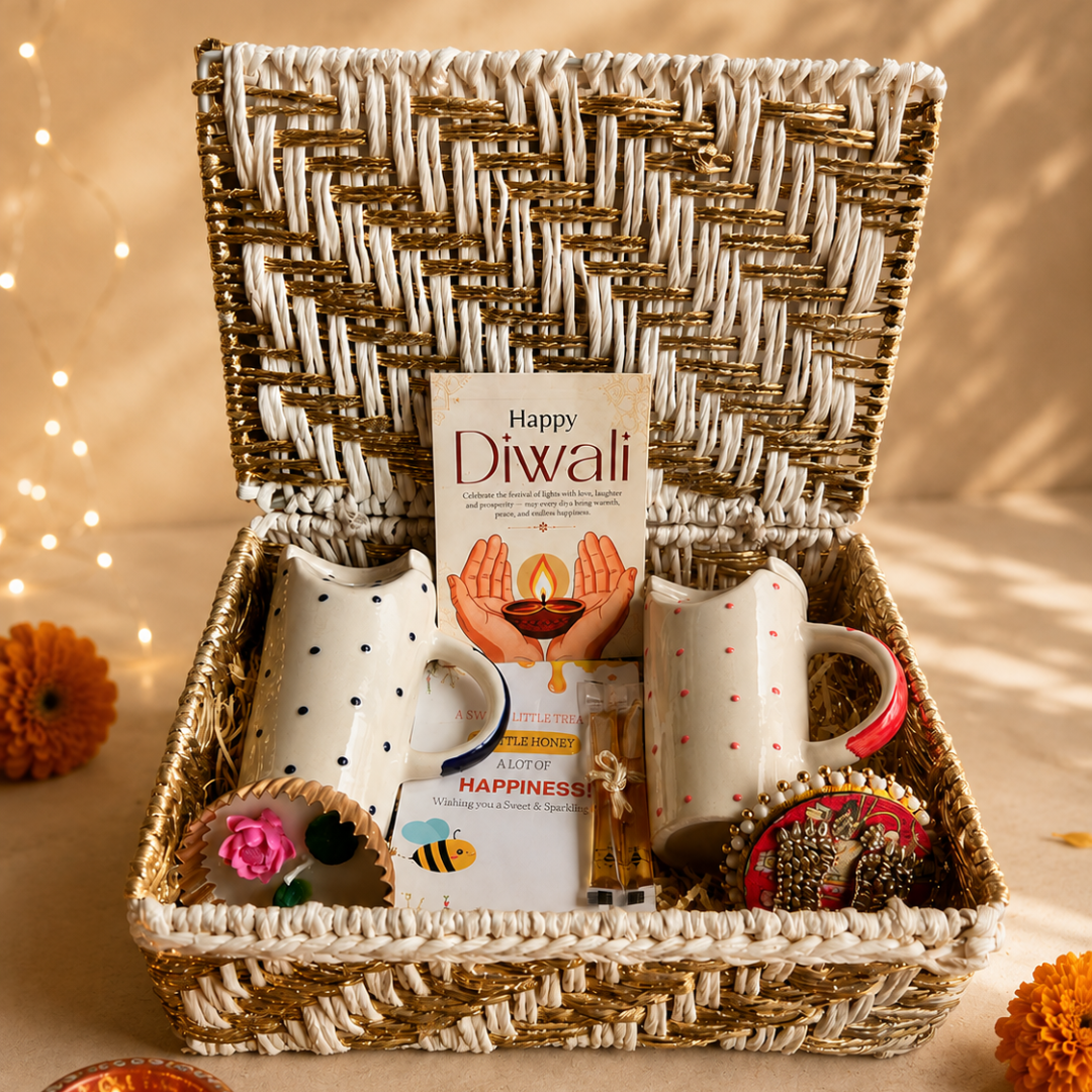 Ruby & Azure Celebration Tumbler Hamper – Premium Diwali Gift Basket