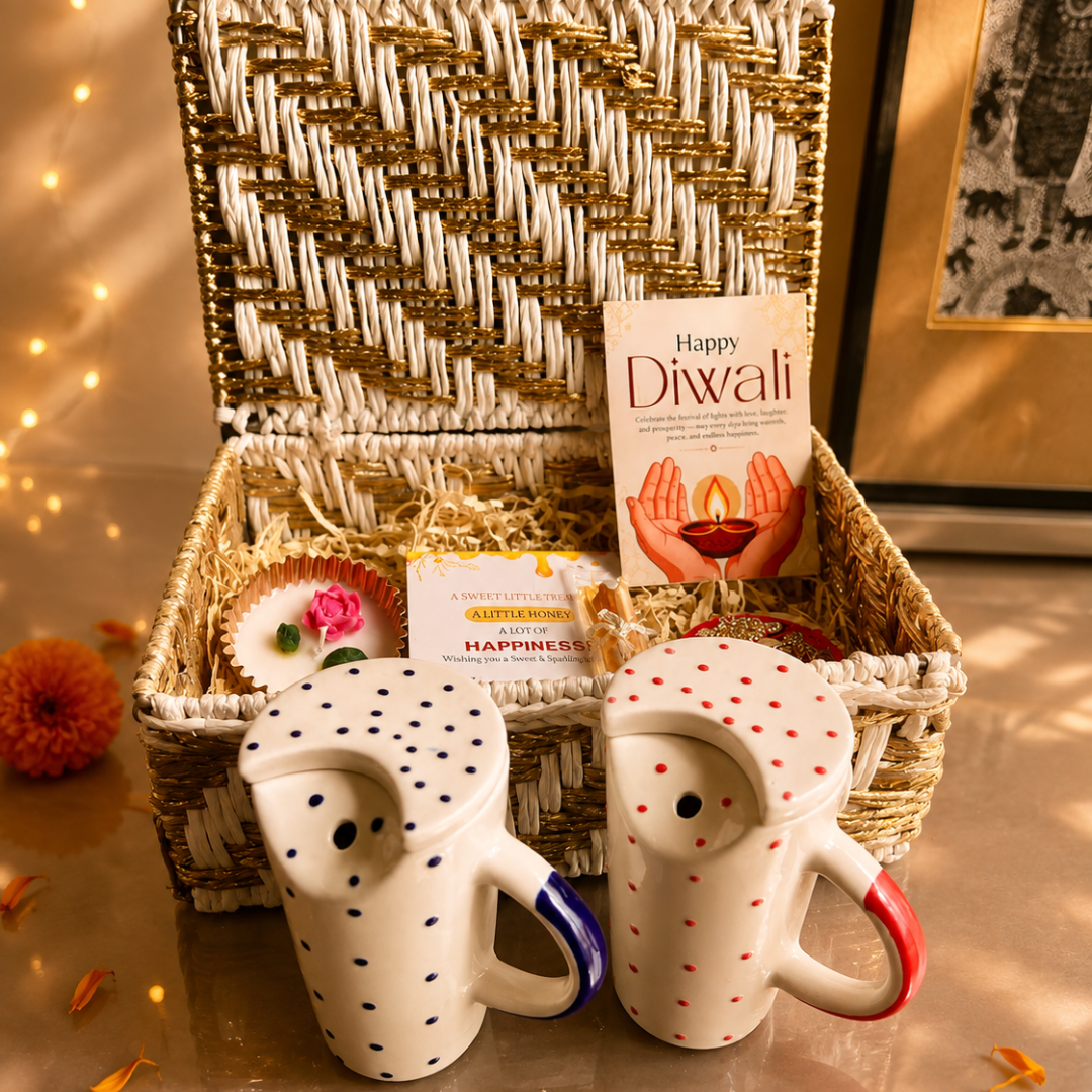 Ruby & Azure Celebration Tumbler Hamper – Premium Diwali Gift Basket
