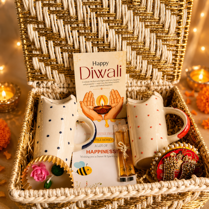 Ruby & Azure Celebration Tumbler Hamper – Premium Diwali Gift Basket