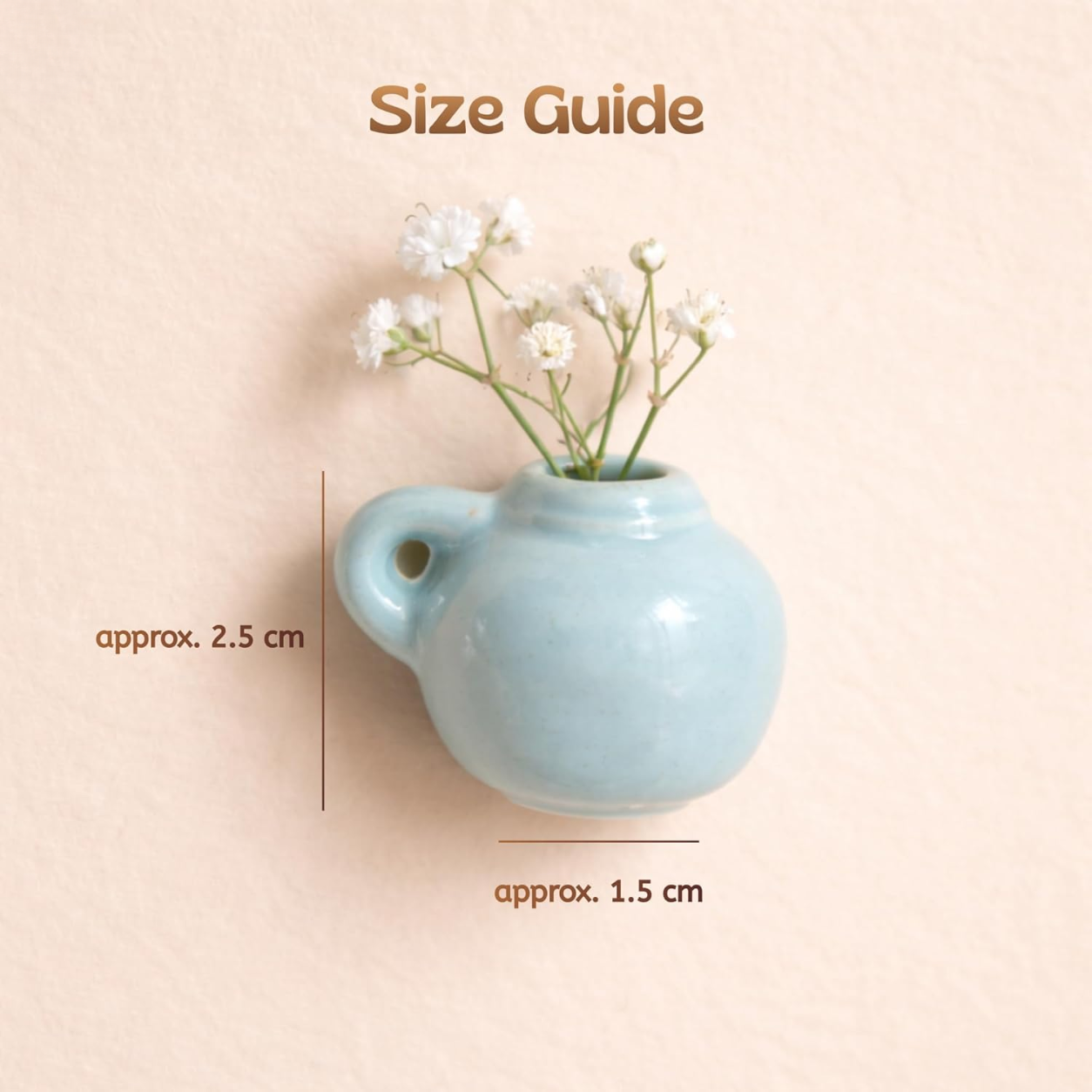 Floral ceramic magnets for kitchen décor