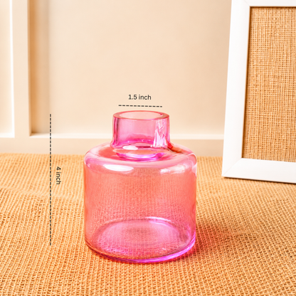 Blush Bloom Pink Vase with Dried Flowers | Decorative Home Décor Vase