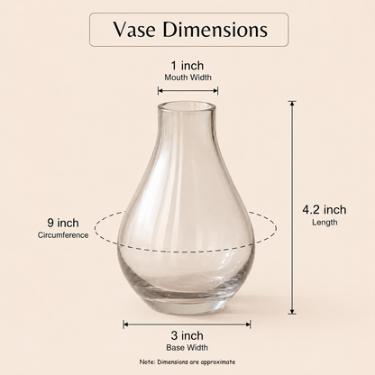 Midnight Bloom Black Glass Vase with Dried Flowers | Decorative Floral Vase for Modern Home Décor