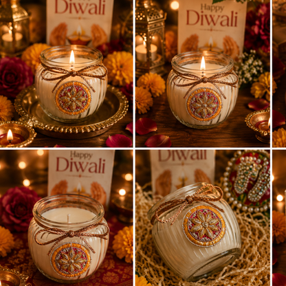 Heritage Matka Sculptural Candle | Sandalwood Diwali Candle