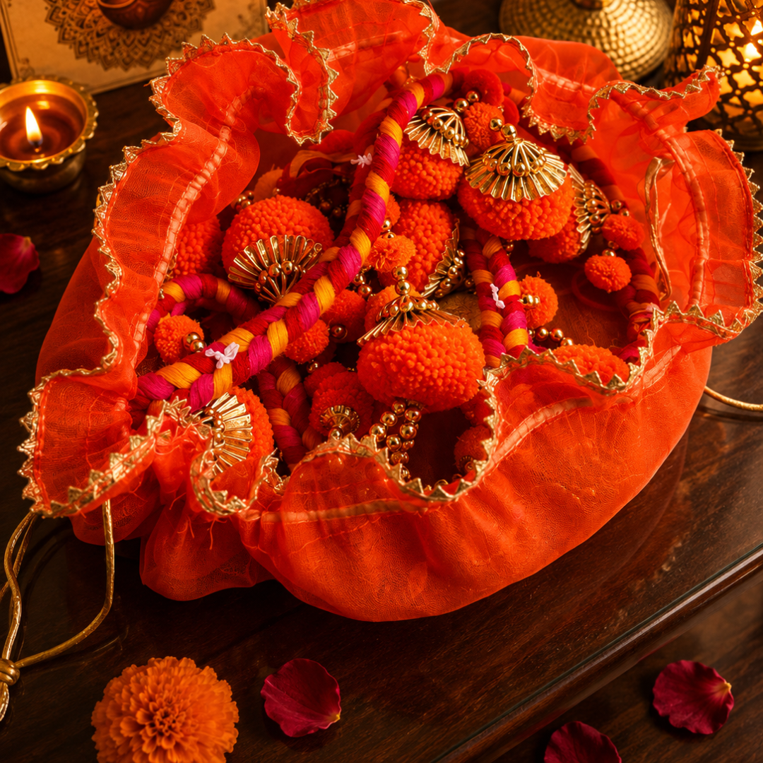 Kesar Utsav Orange Potli & Toran Set | Festive Diwali Décor