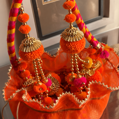 Kesar Utsav Orange Potli & Toran Set | Festive Diwali Décor