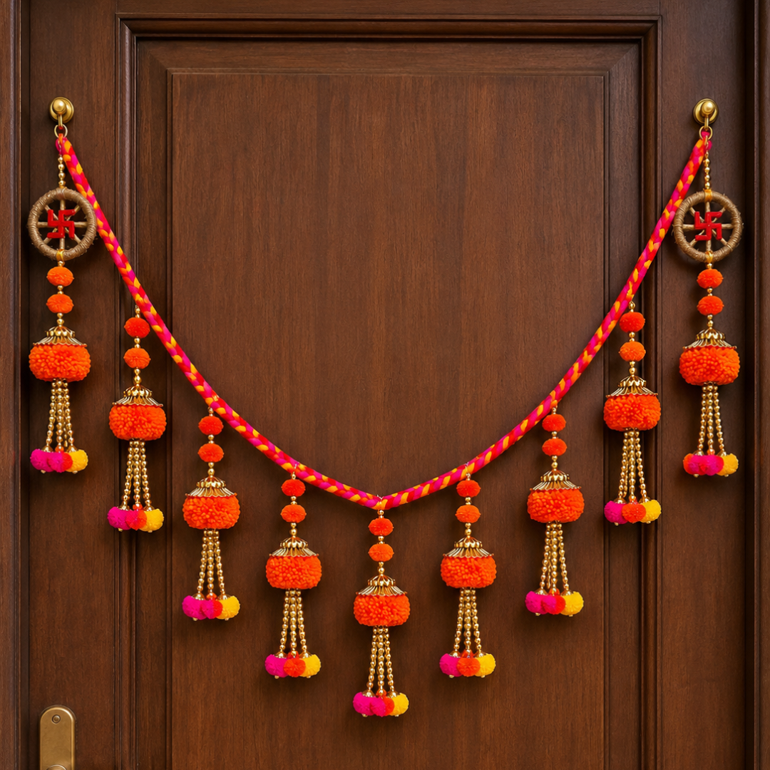 Kesar Utsav Orange Potli & Toran Set | Festive Diwali Décor