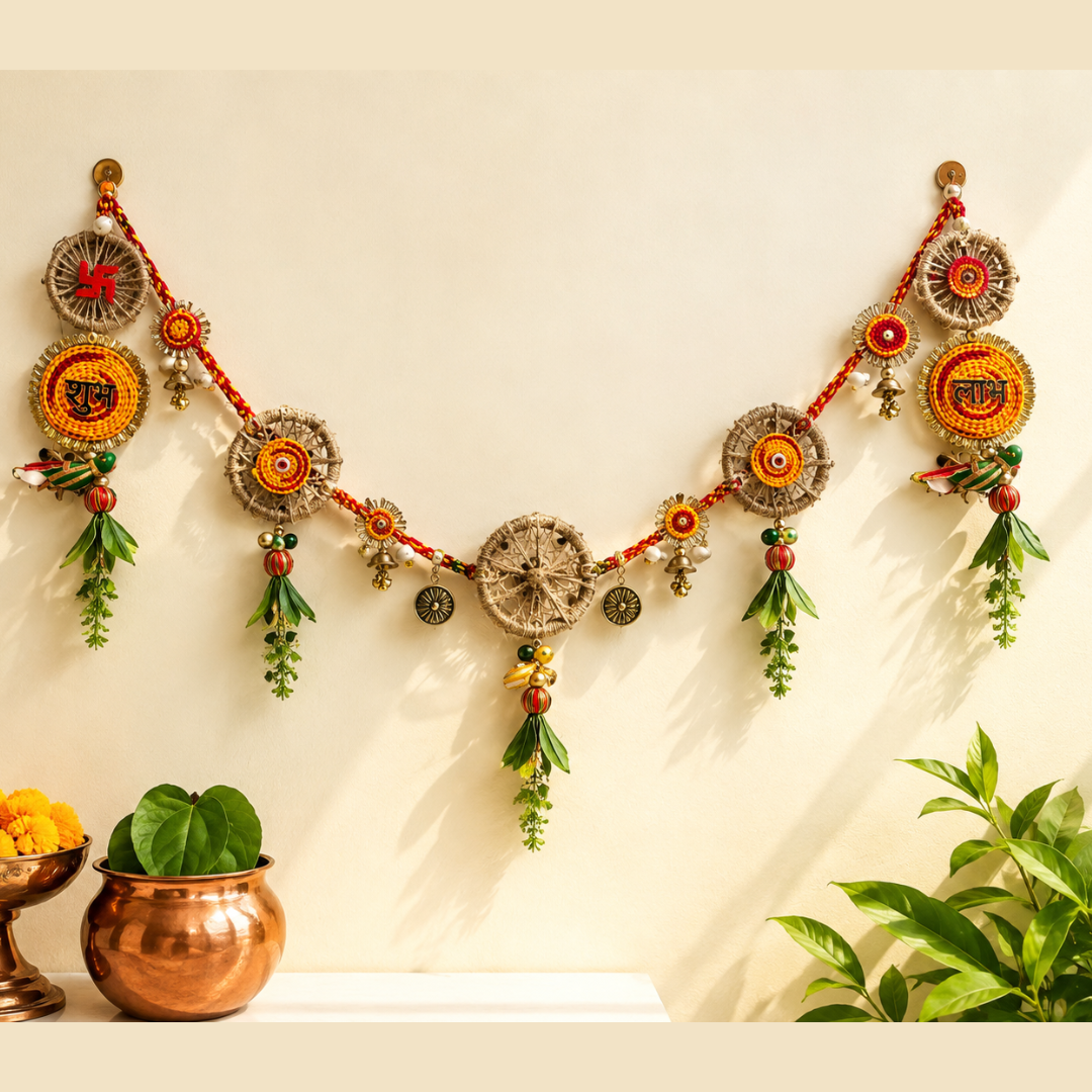 Laal Utsav Red Potli & Toran Set – Traditional Diwali Door Décor