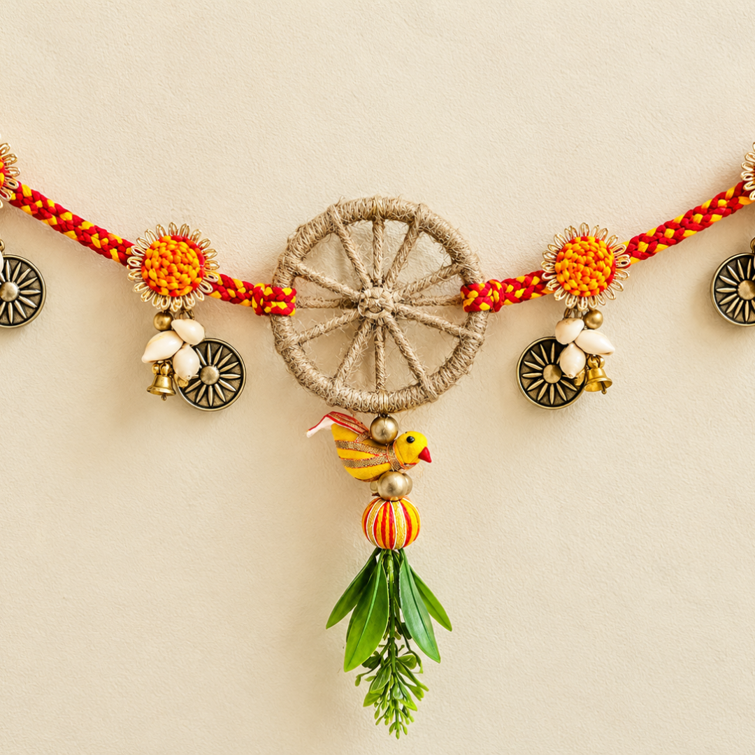Laal Utsav Red Potli & Toran Set – Traditional Diwali Door Décor