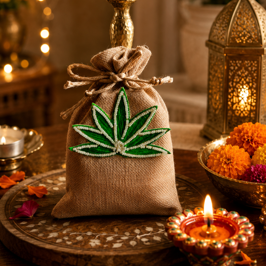 Shubh Labh Tealight Festive Decor | Tea Light Home with Mata Laxmi Charan
