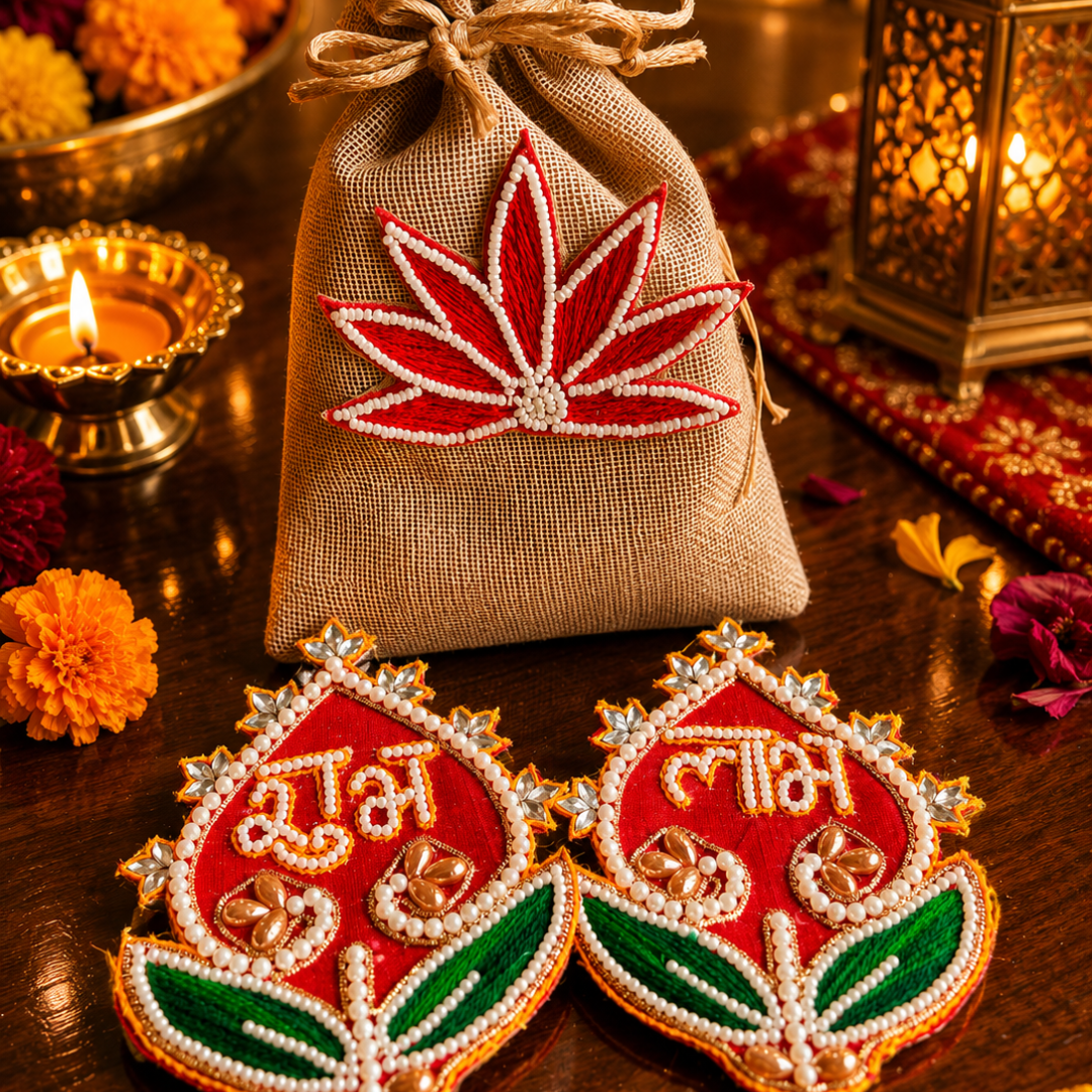 Shubh Labh Ruby Tealight Festive Decor – Diwali Home Décor