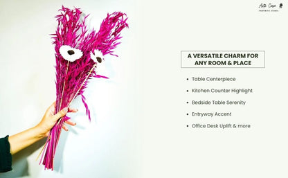 Pink Oats Sunflower Bunch – Premium Dried Flower Arrangement