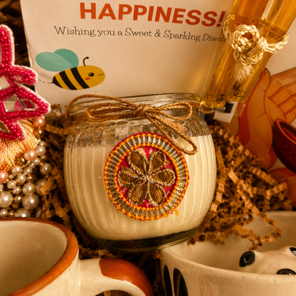 Paws & Panda Festive Mug Gift Hamper | Dog & Panda Mugs with Diwali Candle