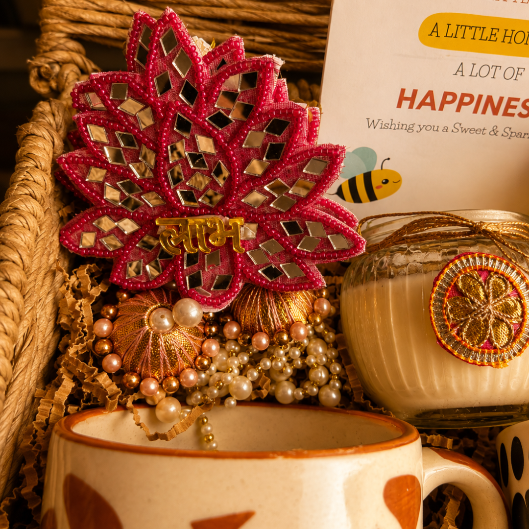 Paws & Panda Festive Mug Gift Hamper | Dog & Panda Mugs with Diwali Candle