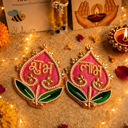 Emerald Nazar Luxe Gift Box | Evil Eye, Seashell Platter & Diwali Candle Hamper