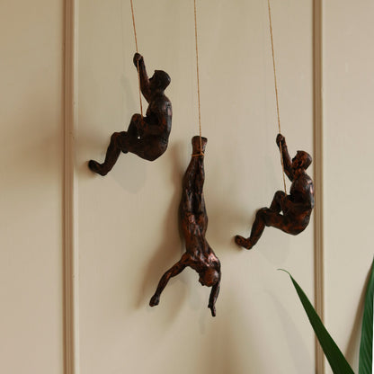 The Climbing crew Wall Hanging (Set of 3)-copper