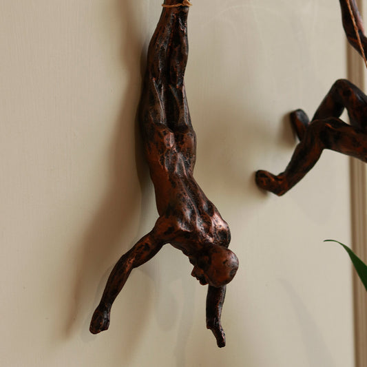 The Climbing crew Wall Hanging (Set of 3)-copper - https://artecasa.in/