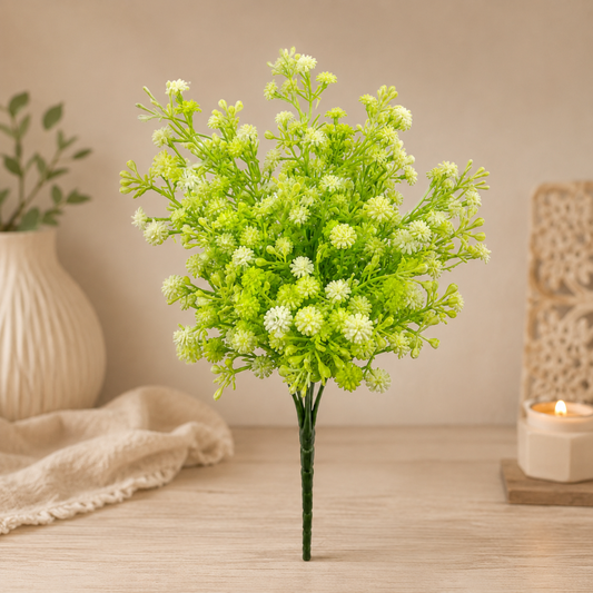 Garden Mist Green Gypsophila Artificial Flower | Diwali Decor - https://artecasa.in/