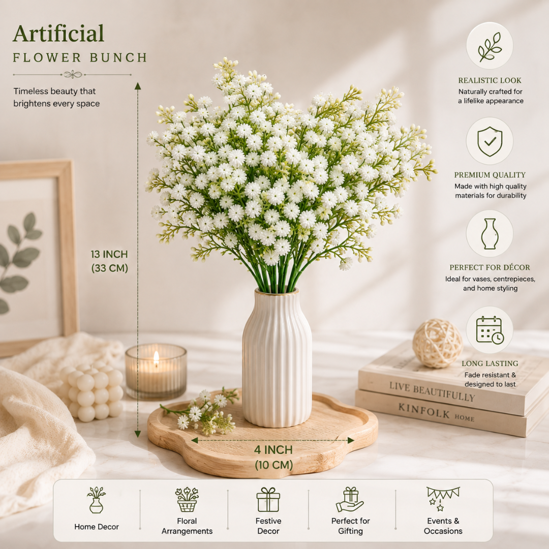 Snow Bloom Gypsophila Artificial Flower | White Baby’s Breath
