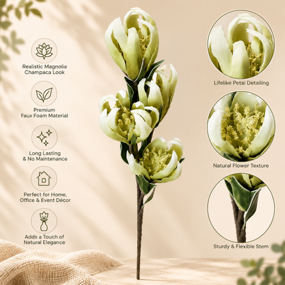 Verdant Champaca Magnolia Artificial Flower | Diwali Decor