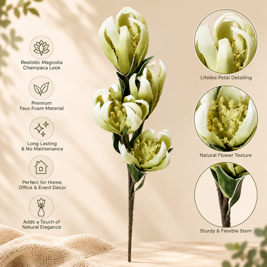 Verdant Champaca Magnolia Artificial Flower | Diwali Decor