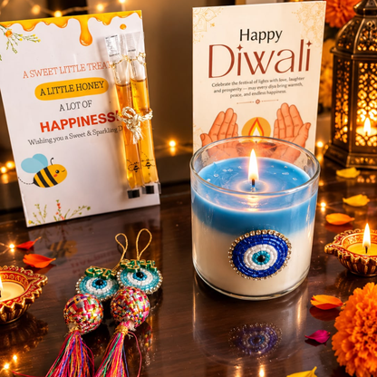 Nazar Halo Diwali Candle Gift Hamper – Evil Eye Festive Gift