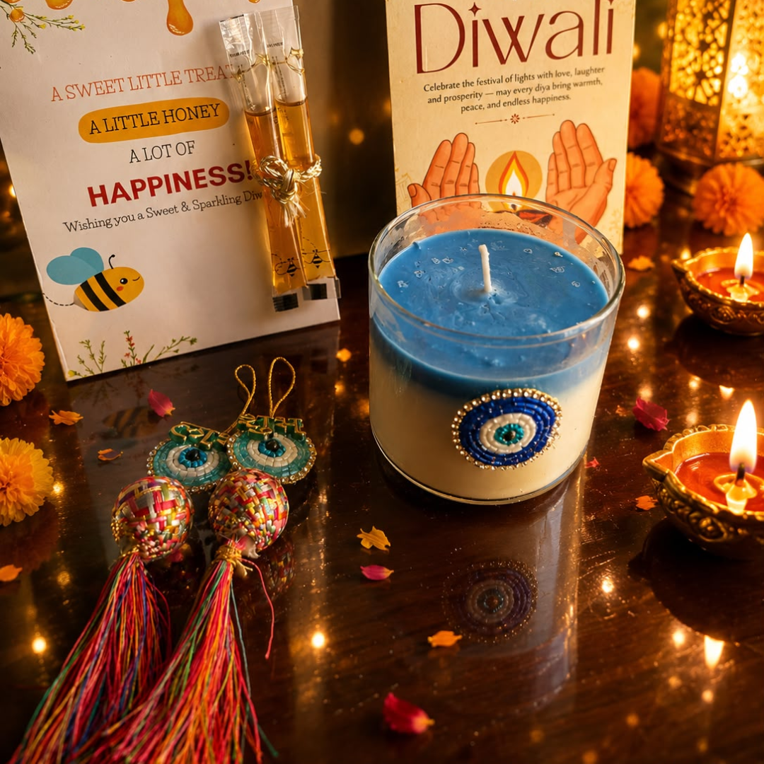 Nazar Halo Diwali Candle Gift Hamper – Evil Eye Festive Gift