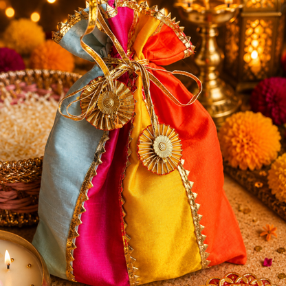 Gulab Glow Pink Festive Gift Basket | Urli Soy Wax Candle & Diwali Décor Hamper