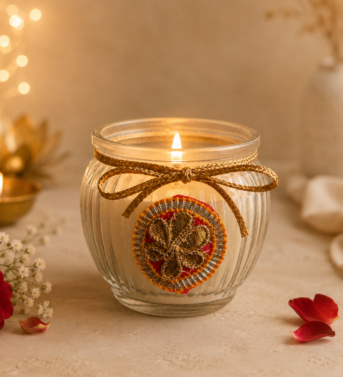 Sutli Bomb Box Diwali Gift Hamper with Matka Candle, Mata Laxmi Charan & Shubh Labh