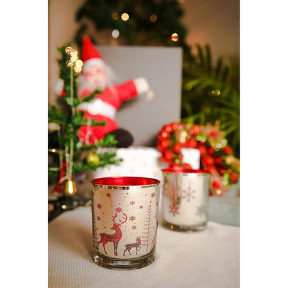 Mercury Red Tea light candle holder set - https://artecasa.in/