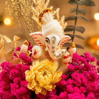 Divine Ganesha Blessings Decorative Dome | Elegant Festive Home Décor