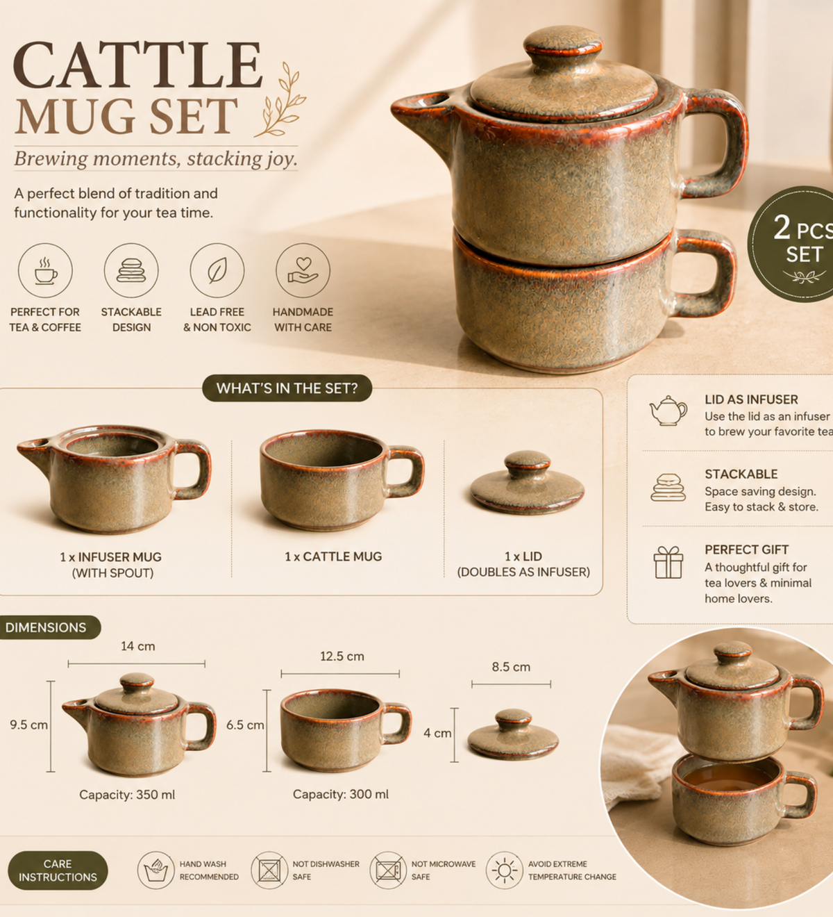 Chai Royale Tea Kettle & Mug Gift Set – Festive Diwali Gift