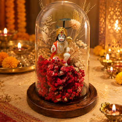 Hanuman Blessings Sacred Decorative Dome | Hanuman Ji Red Dome