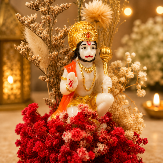 Hanuman Blessings Sacred Decorative Dome | Hanuman Ji Red Dome - https://artecasa.in/