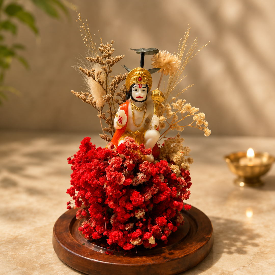 Hanuman Blessings Sacred Decorative Dome | Hanuman Ji Red Dome