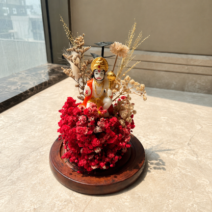 Hanuman Blessings Sacred Decorative Dome | Hanuman Ji Red Dome