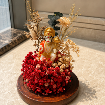 Hanuman Blessings Sacred Decorative Dome | Hanuman Ji Red Dome