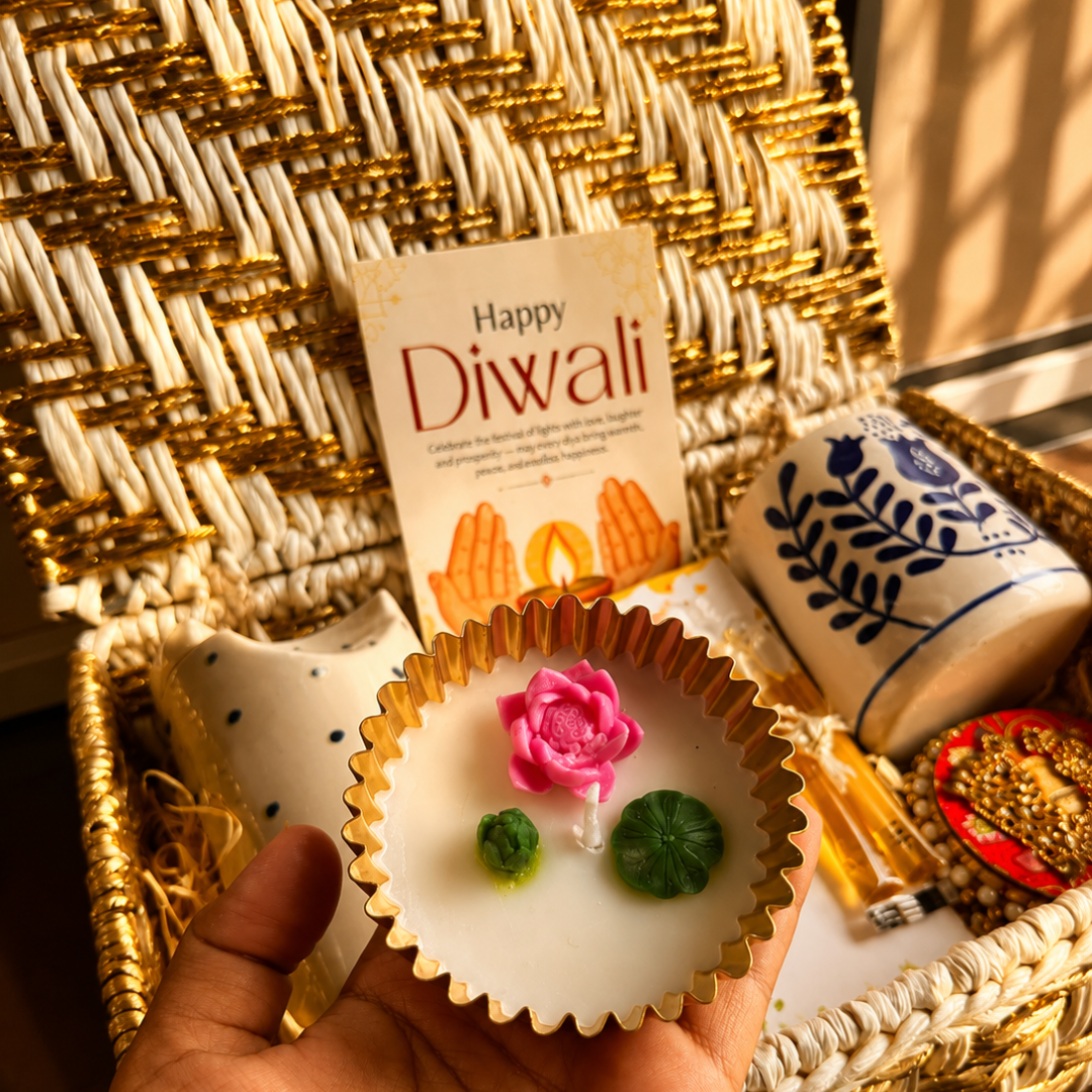 Festive Sip Tumbler Mug Gift Hamper | Diwali Drinkware & Décor Hamper