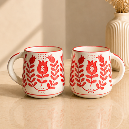 Festive Chai & Glow Mug Gift Box | 2 Mugs & Matka Soy Wax Candle