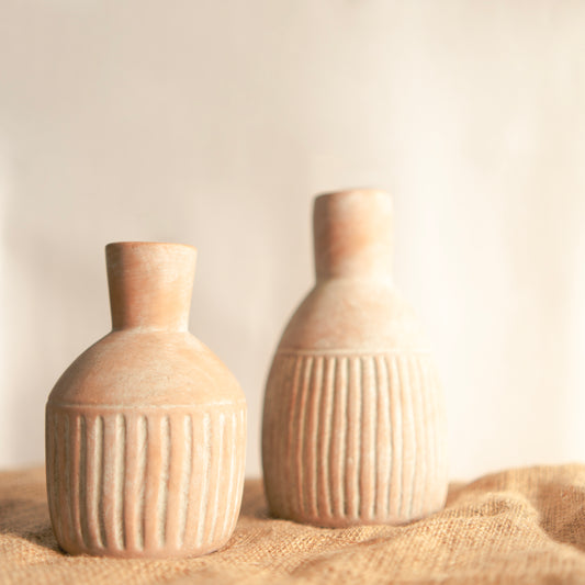 Old World bloom vase set of 2