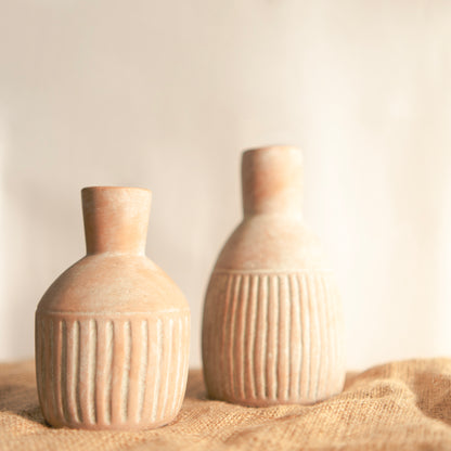 Old World bloom vase set of 2 with bunch