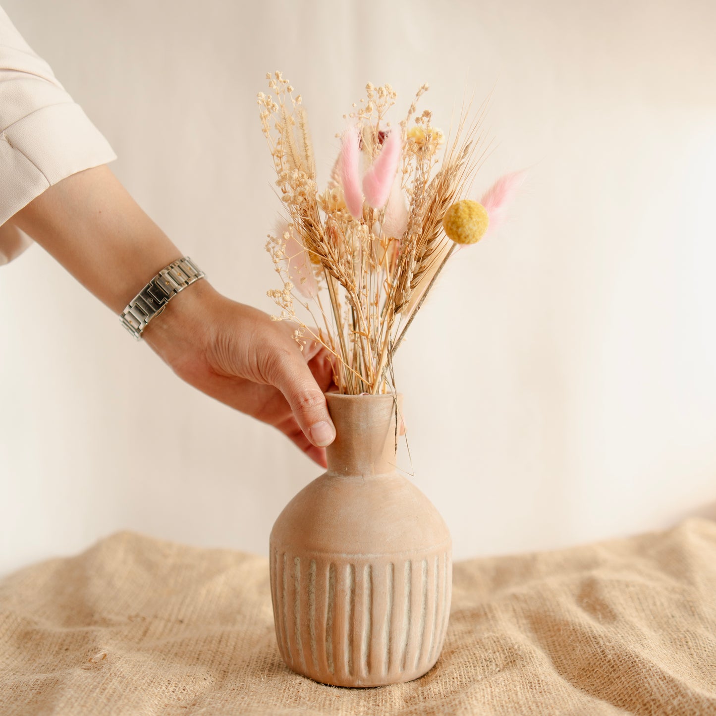 Earth's Embrace vase with bunch